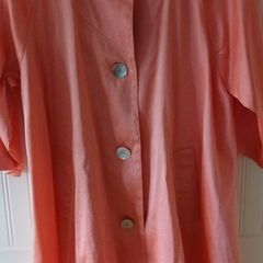 !00% Silk Tangerine Coat by Julia Lane