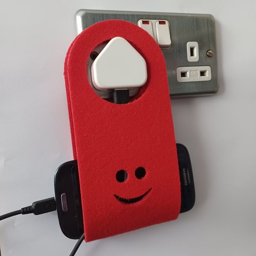 Charger Holder Smartphone Gadgets Cell Phone wall charging station FELT docking accessory minimalist design organizer cord management