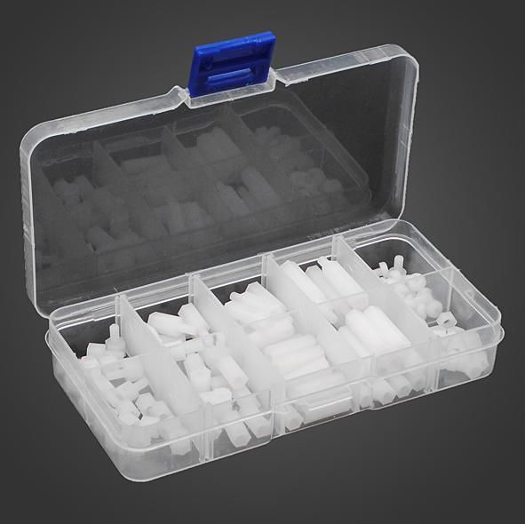 Nylon Hex Spacers Assortment Kit, M3, 120pcs
