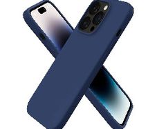 Liquid Silicone Case For Apple iPhone 14 Pro Luxury Thin Phone Cover Blue