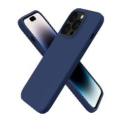 Liquid Silicone Case For Apple iPhone 14 Pro Luxury Thin Phone Cover Blue