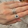 3 silver rings set Image 5