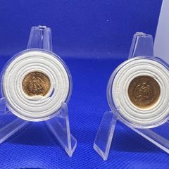 Mexican Pesos gold coin lot x2