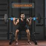 Squat Rack Multi-Function Barbell Rack Height Adjustable Dip Stand Home Gym Weight Lifting Bench Press Dip Station Push up Portable Strength Training Dumbbell Rack Image 6