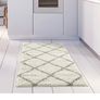 Modern Moroccan Design Rugs for Living Room, Bedroom, Hallway, 3 cm Thick Area Rugs, Diamond Ivory/Grey, 80x150cm (FREE POSTAGE) Image 6