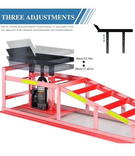 2x 5-Ton/5000kg Heavy-Duty Car Ramps,Car Ramp with Hydraulic