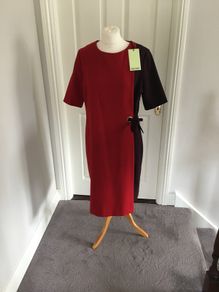 Heavy Quality -Designer Dress -The Edit Brand New SIZE 16 RED/PLUM