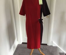 Heavy Quality -Designer Dress -The Edit Brand New SIZE 16 RED/PLUM