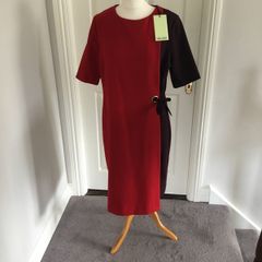 Heavy Quality -Designer Dress -The Edit Brand New SIZE 16 RED/PLUM