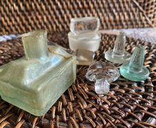 Antique bottle stopper / sea glass