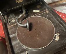 Vintage His Master's Voice Portable Gramophone