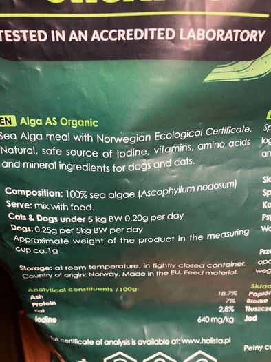 Algae for Dogs and Cats