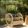 Square Standing 3-Tier Planter with 2 Cart Wheels Pine Wood, dim. 62L x 61l x 57H cm Image 3