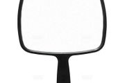 Professional Salon Barbers Hairdressers Handheld Paddle Mirror with Handle