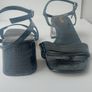 ALDO Sake Black Croc Block Heels with Mirror Detail - UK 7 (EU 40) Image 3