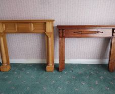 fireplace timber surround x2