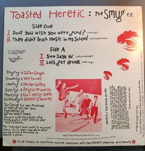RARE Toasted Heretic-The Smug E.P. 12 inch vinyl