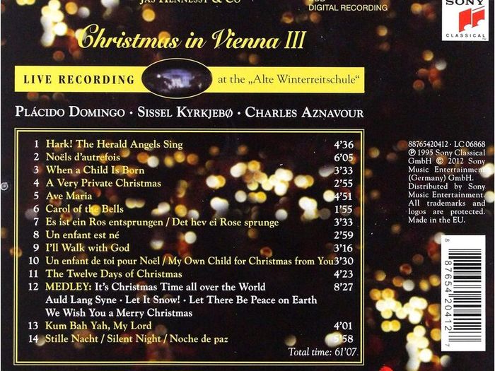 Free Postage! Christmas in Vienna III. CD.