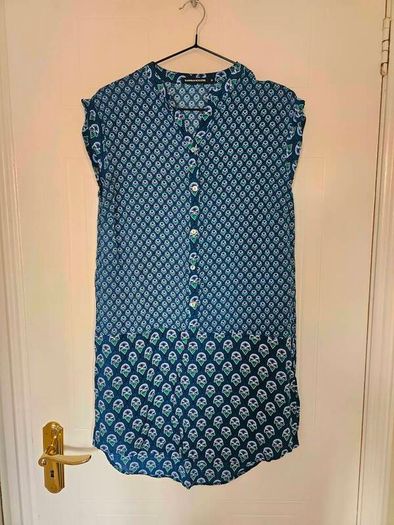 Very lightweight summer shirt dress/beach cover up 8-10