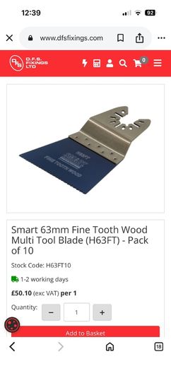 10 Nr Multi-Tool blade