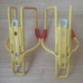 Vintage Yellow Steel Bicycle Bottle Cages Pair Image 3