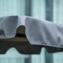 3 Seater Garden Swing Chair Seat with Canopy Grey Image 8