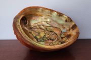 Mid-century abalone shell footed dish