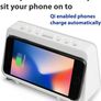 NEW SALE | Wireless Charging Alarm Clock Radio - Dimmable Display, USB Charging, FM Radio, Dual Alarms, No Tick Alarm Clock Bedside Image 2