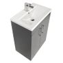 2 Door Floorstanding Vanity Unit & Basin - Anthracite Anthracite MFC door/drawer fronts & cabinets Image 2