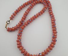 Vintage Venetian Style Tiny Tire shape Eyes Glass Beads Necklace