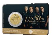 2026 Ireland 2 Euro Commemorative Coin - U2 BU. Coincard.