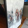 Large Contemporary Cycling Canvas Image 5