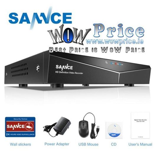 27531 SANNCE 4CH HDMI DVR 720P CCTV Home Security Video without Hard Drive