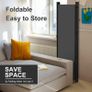 6 Panel Room Divider, 6FT Tall Folding Privacy Screen Wall Dividers, Portable Privacy Screen Freestanding Room Divider for Room Separation, Included - Cover Strips, Grey, W 305 x H 183 cm Image 7