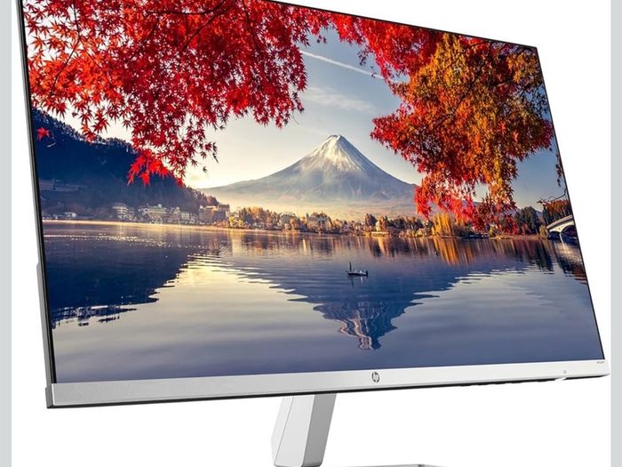 HP FHD Monitor, HDMI, Black Head, Silver Stand, 24-Inch
