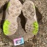Premium Reebok Aztrek Cream Tan Suede Neon Green Image 4