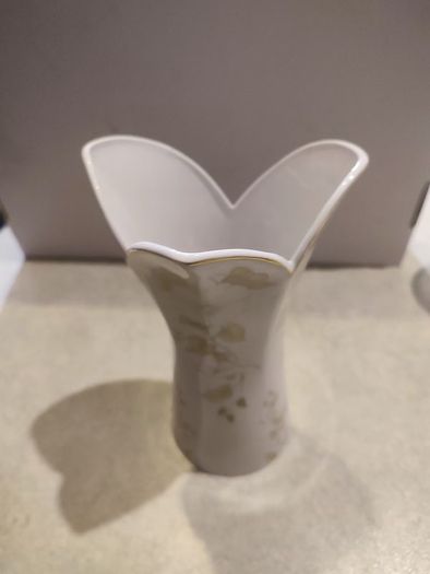 Vintage Rare Stamped Zajecar Porcelain Vase Yugoslavia Art Deco Style Floral