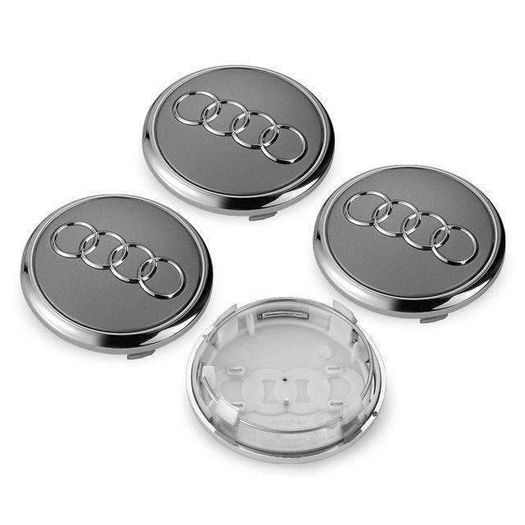 1 x Audi Alloy Wheel Centre Caps 61mm New Style Caps Black