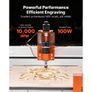 CNC Router Machine, 100W Spindle, 3-Axis Wood Engraving Milling Machine, with 400 x 400 x 95 mm Working Area, Linear Rail, Aluminum Alloy Structure, for Wood Acrylic Plastic Carving Cutting Image 4