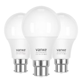 Light Bulb 60w Equivalent, B22 LED Bulbs Warm White 2700K, Non-Dimmable 9w Energy Saver Lightbulb, 806 Lumen, 3-Pack