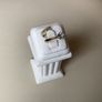 New 18ct White & Yelow Gold Aquamarine Stone Ring Image 6