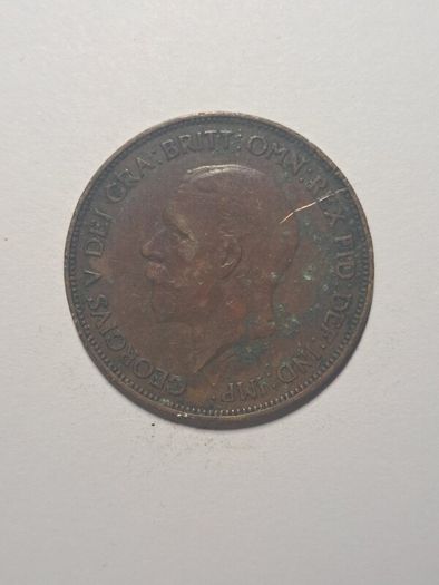 UK 1 penny coin