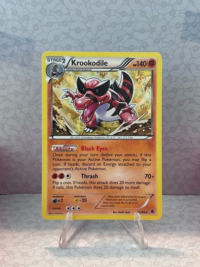 pokemon card Krookodile cracked holo 2011