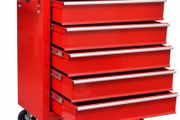 Workshop Tool Trolley 5 Drawers Red