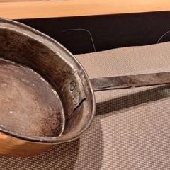 Antique copper pot with handle