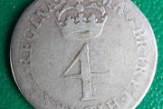 England  1689 William and Mary 4 pence maundy  Coin Fine condition