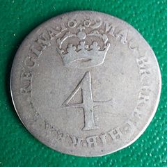 England  1689 William and Mary 4 pence maundy  Coin Fine condition