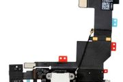 iPhone 5S Replacement Charging Dock Port Connector Flex and Mic Cable White