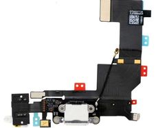 iPhone 5S Replacement Charging Dock Port Connector Flex and Mic Cable White