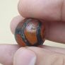 Lot of 2 Vintage Etched Carnelian Agate Beads Image 9